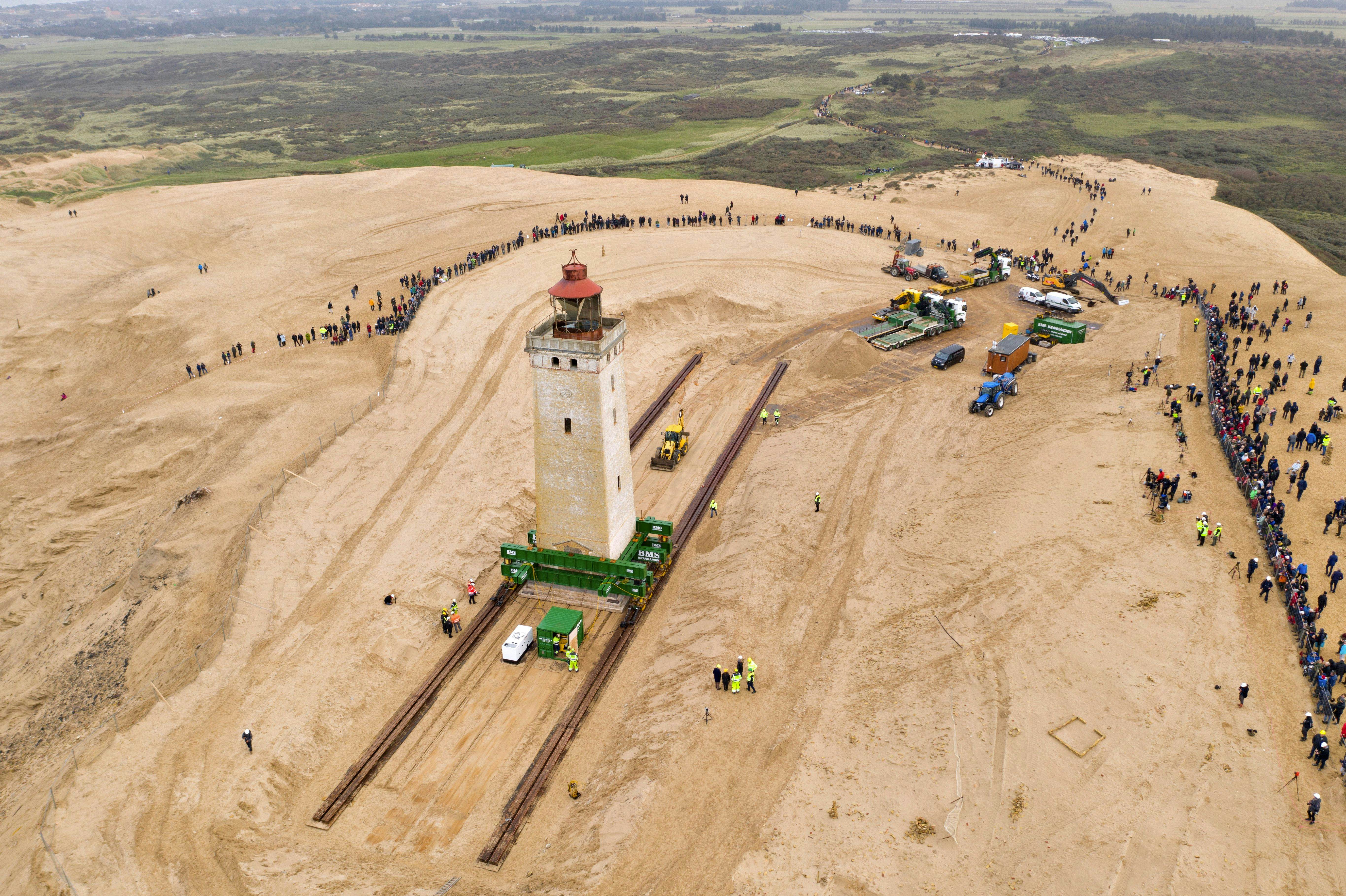 Denmark’s Rubjerg Knude Lighthouse Is Moved Away From The Sea